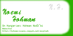 noemi hohman business card